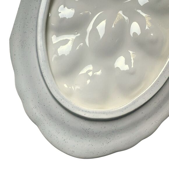 Vintage Pfaltzgraff Deviled Egg Plate  Classic Stoneware Serving Dish- 12-1/2” - Picture 5 of 6